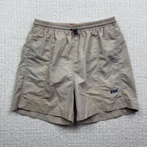 Helly Hansen Swim Trunks Mens Small Beige / Sand Elastic Waist Mesh Lined